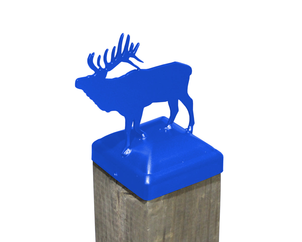 Elk Fence Post Cap (Multiple Post Sizes Available) - Madison Iron and Wood