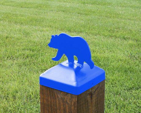 6X6 Bear Walking Post Cap (5.5 x 5.5 Post Size) - Madison Iron and Wood