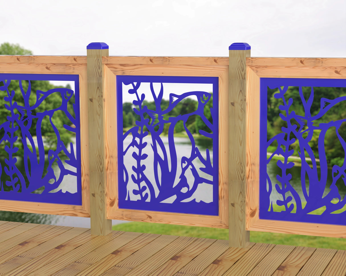 Bass Pond Railing Panel Insert - Madison Iron and Wood