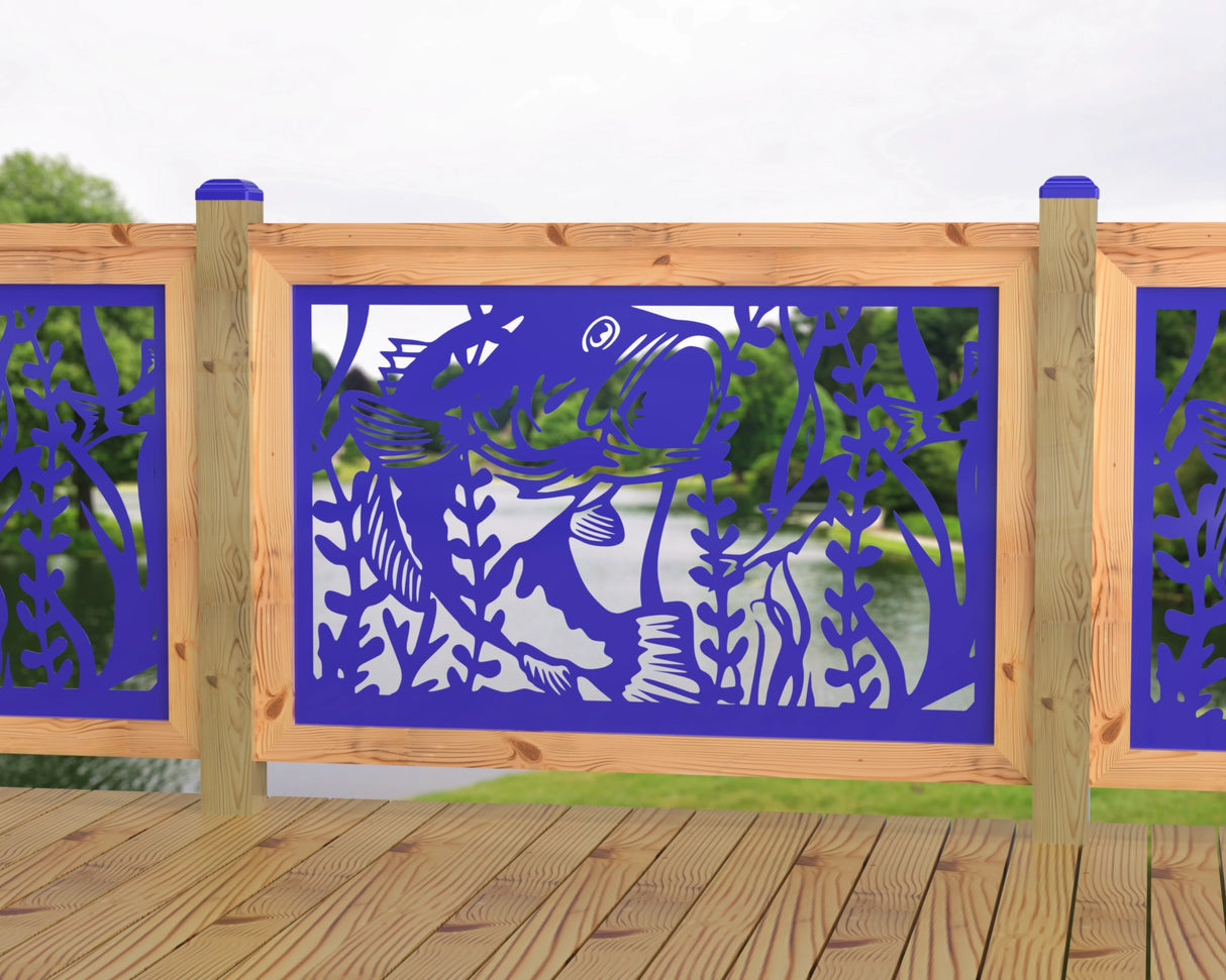 Bass Pond Railing Panel Insert - Madison Iron and Wood