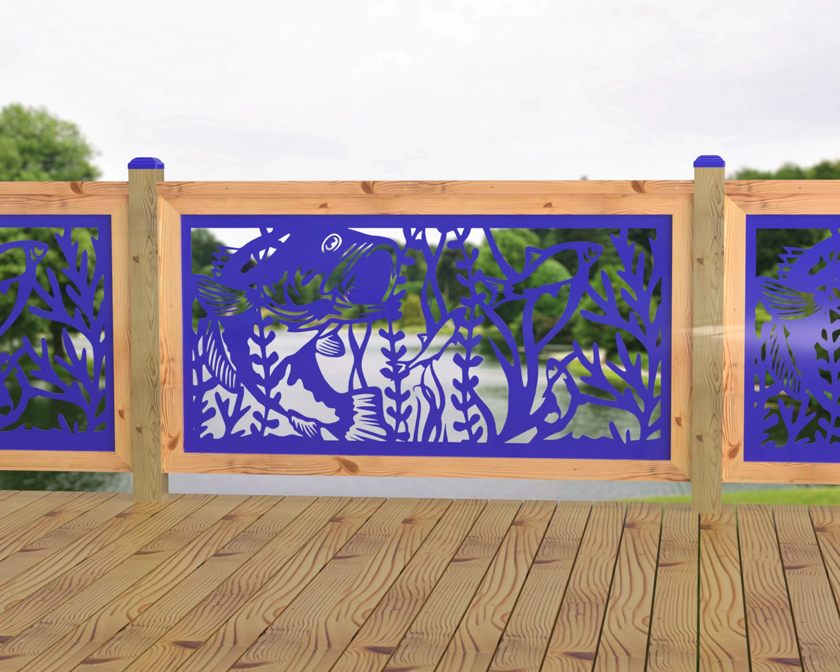 Bass Pond Railing Panel Insert - Madison Iron and Wood