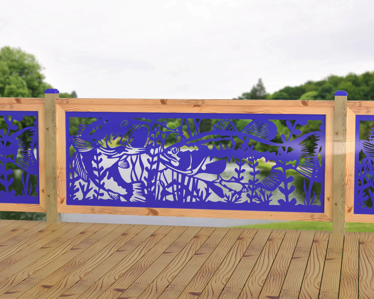 Bass Pond Railing Panel Insert - Madison Iron and Wood