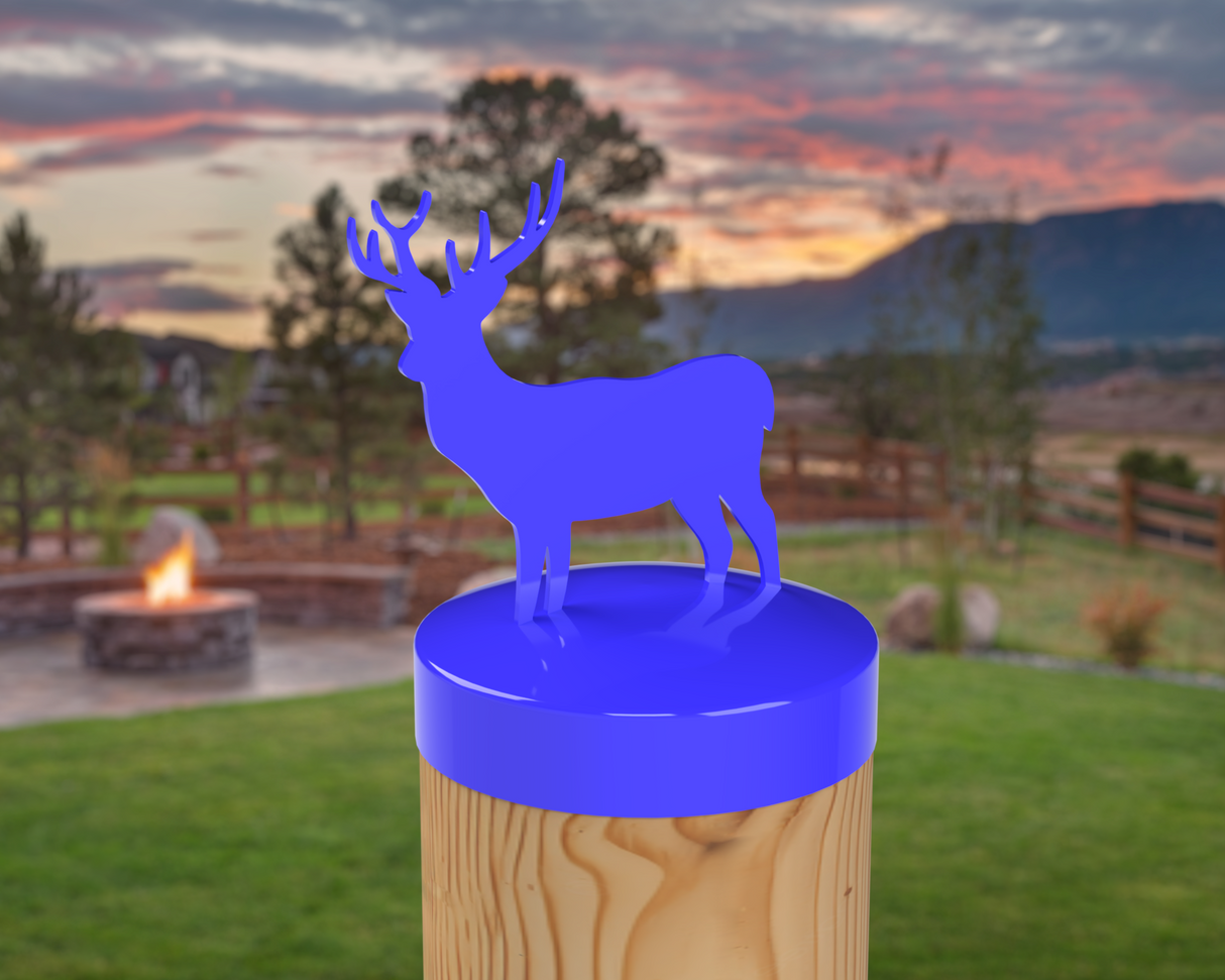 Deer, Round Post Cap (4x4 Round Post Size) - Madison Iron and Wood