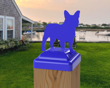 4x4 French Bulldog Post Cap (Fits 3.5 x 3.5 Post Size) - Madison Iron and Wood
