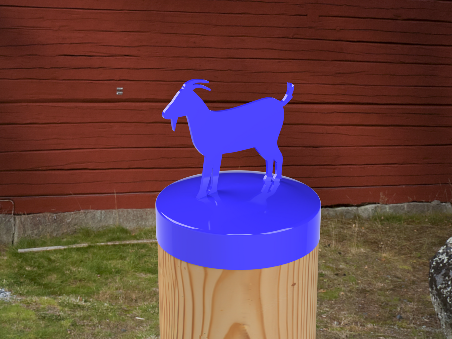 Goat, Round Post Cap (4x4 Round Post Size) - Madison Iron and Wood
