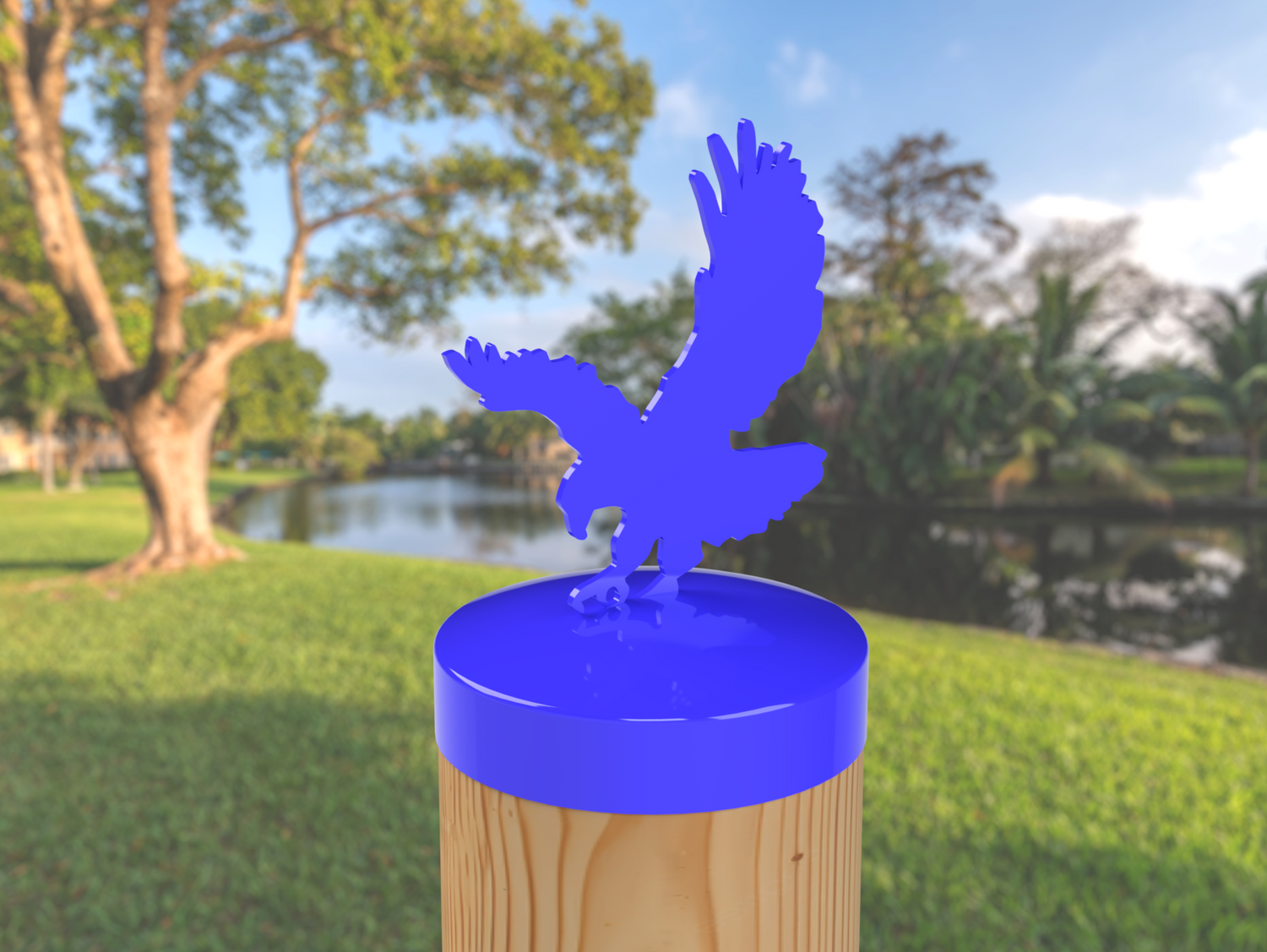 Eagle, Round Post Cap (4x4 Round Post Size) - Madison Iron and Wood