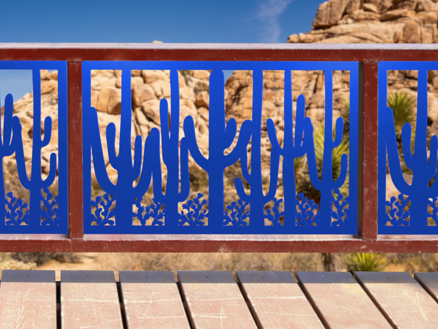 80"x30" - Saguaro National Park Fence/Gate Panel Insert - Madison Iron and Wood