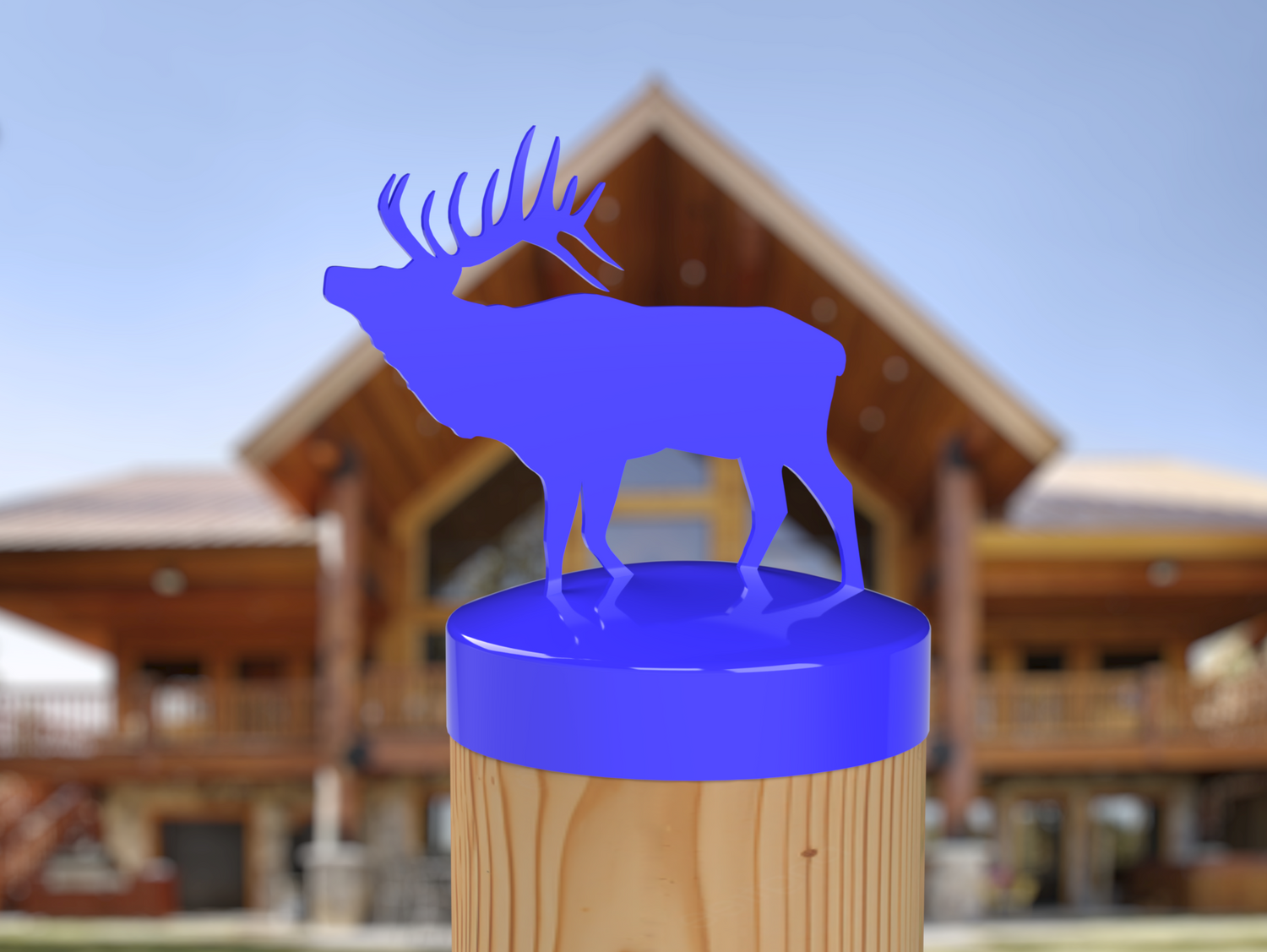 Elk, Round Post Cap (4x4 Round Post Size) - Madison Iron and Wood