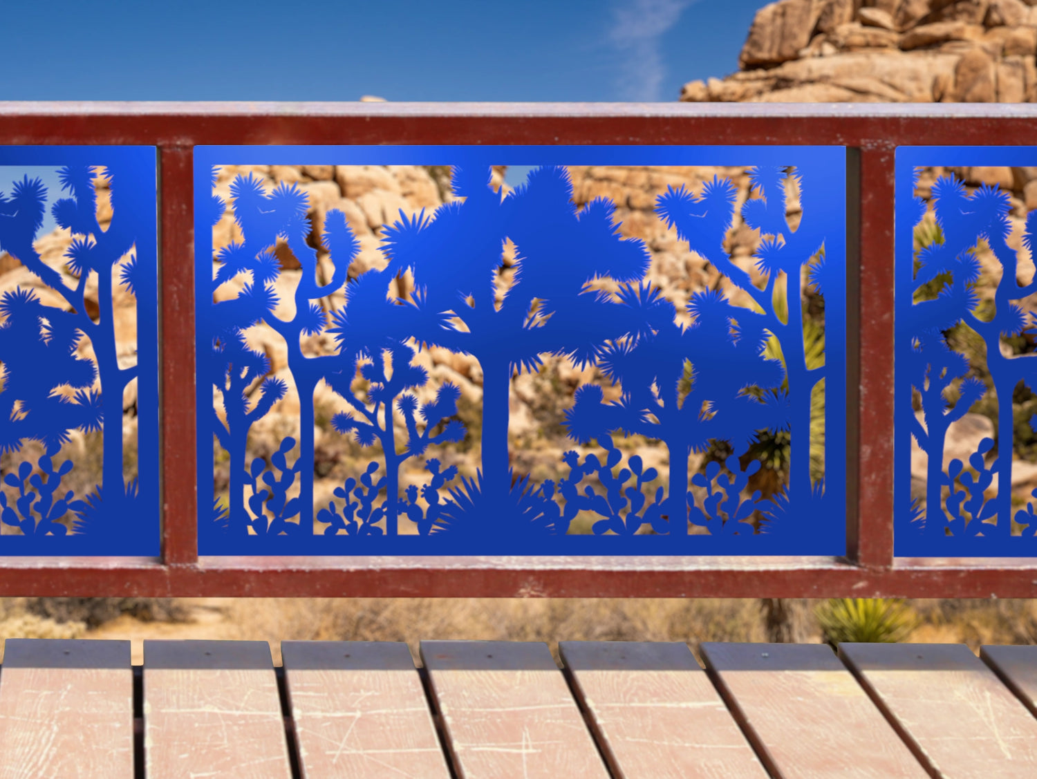 80"x30" - Joshua Tree National Park Fence/Gate Panel Insert - Madison Iron and Wood