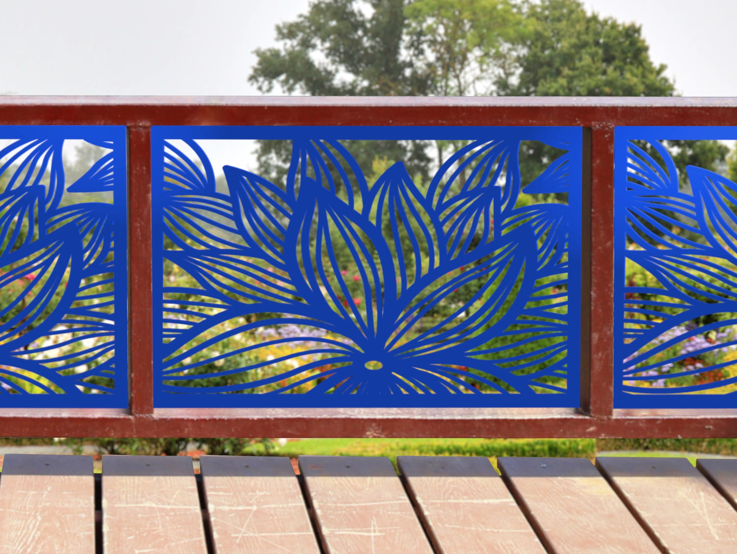 80"x30" - Garden Flower Fence/Gate Panel Insert - Madison Iron and Wood
