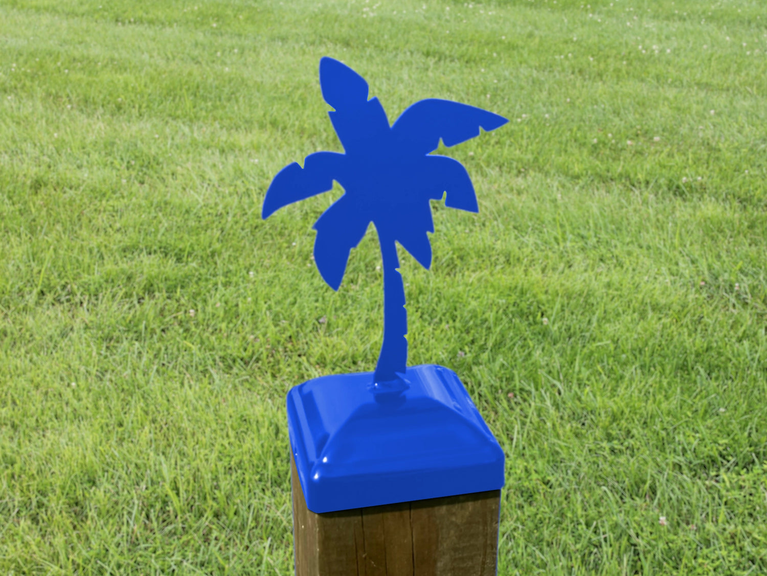 6X6 Palm Tree Post Cap (5.5 x 5.5 Post Size) - Madison Iron and Wood
