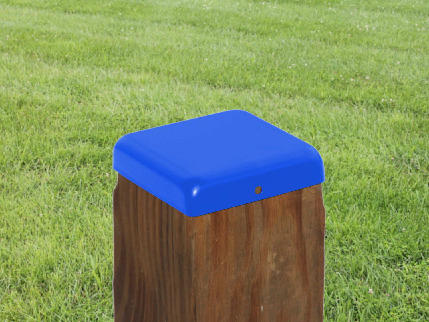 True 4x4 Flat Top Steel Post Cap - Madison Iron and Wood