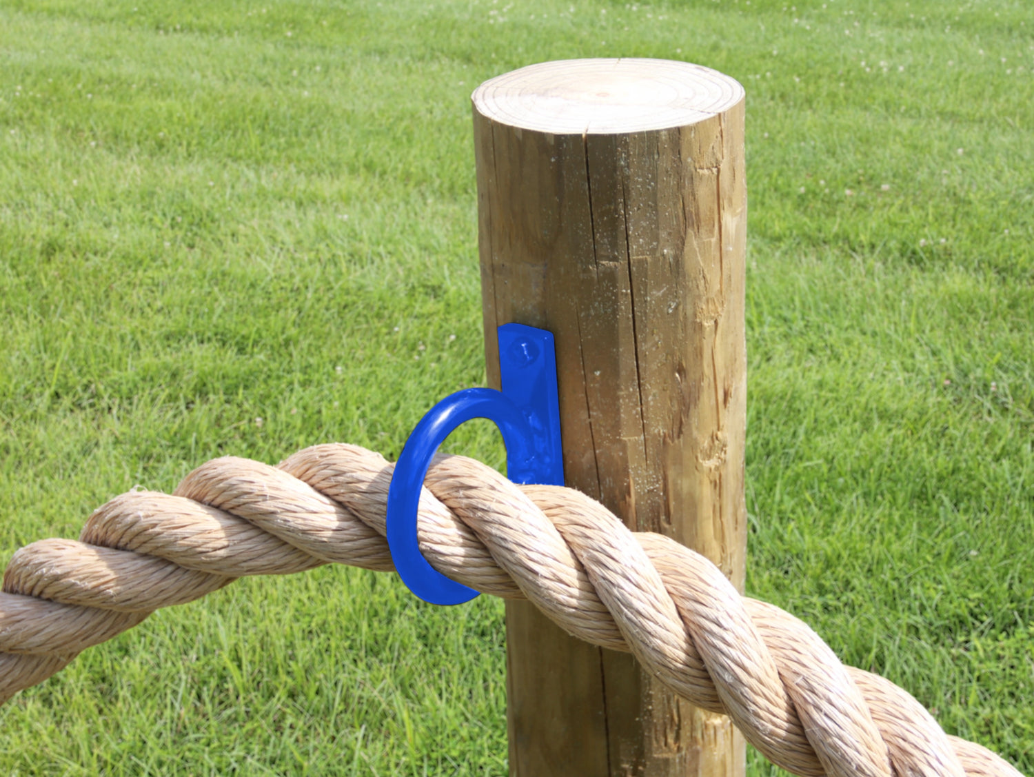 Heavy Duty Nautical Rope Ring, Narrow Body Fence Rings For Round Posts (3 sizes available) - Madison Iron and Wood