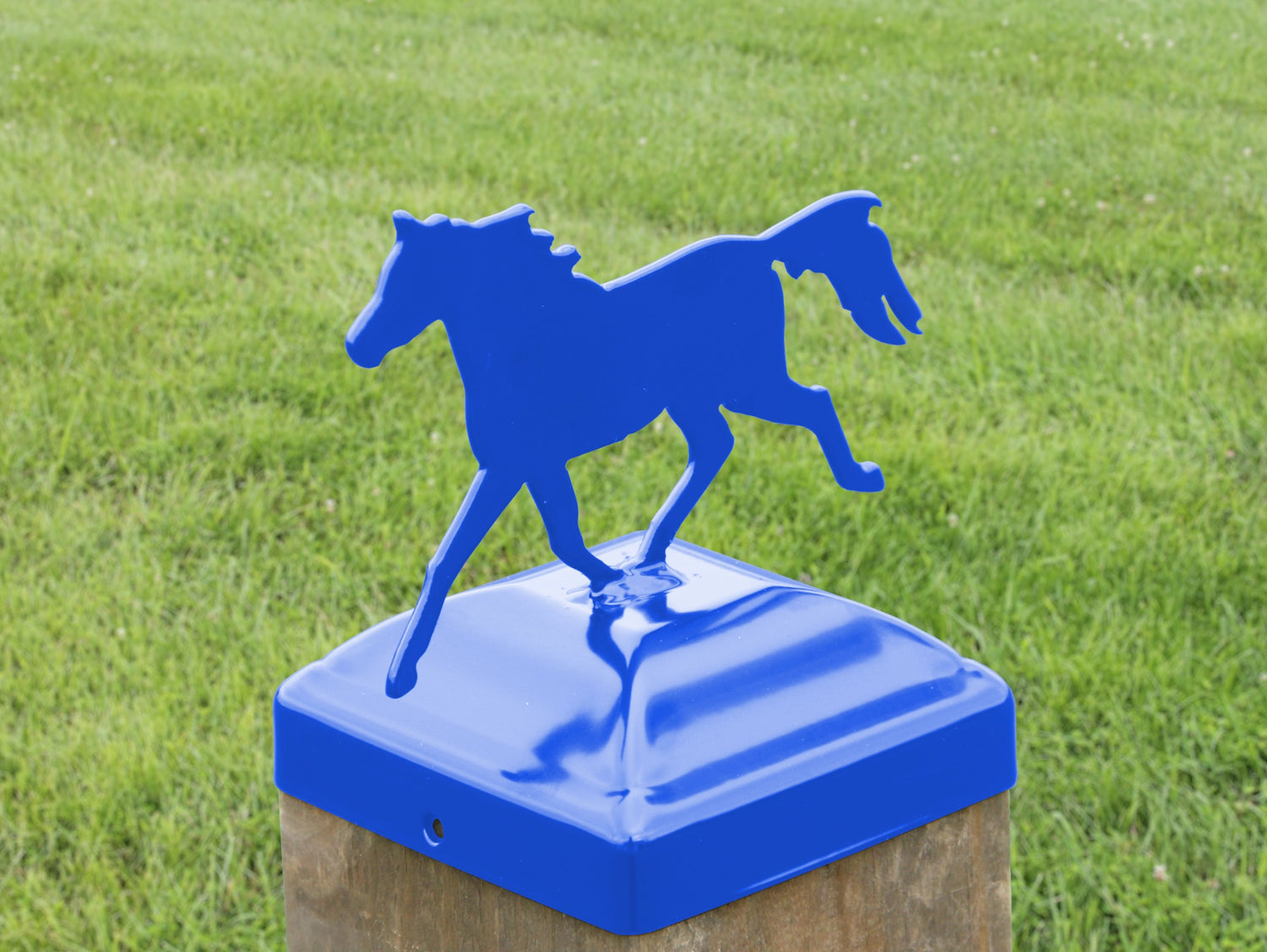 6X6 Trotting Horse Post Cap (5.5 x 5.5 Post Size) - Madison Iron and Wood