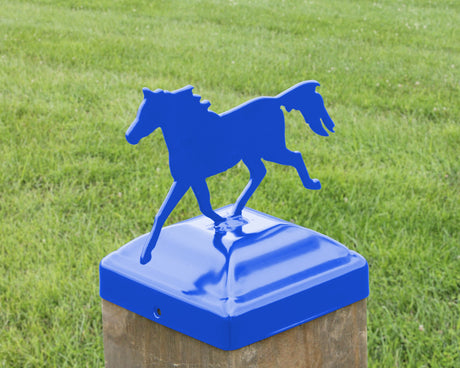 6X6 Trotting Horse Post Cap (5.5 x 5.5 Post Size) - Madison Iron and Wood