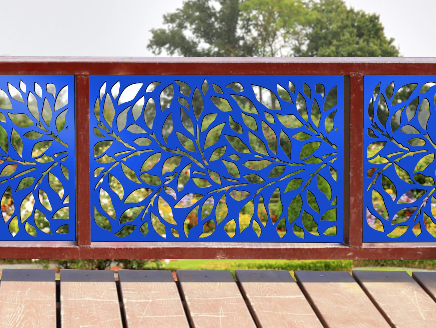 80"x30" - Tree Leaves Fence/Gate Panel Insert - Madison Iron and Wood