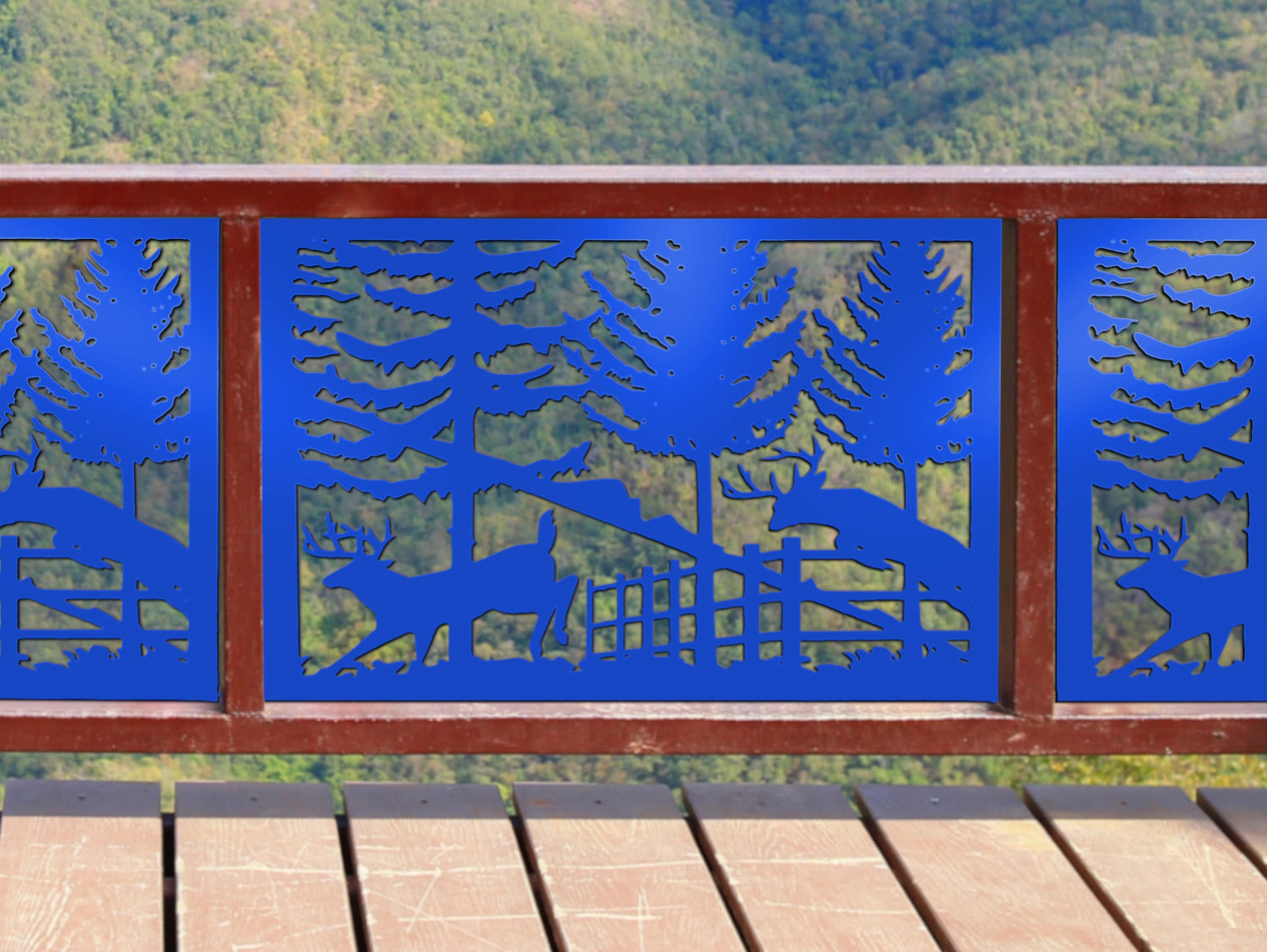 80"x30" - Deer Landscape Fence/Gate Panel Insert - Madison Iron and Wood