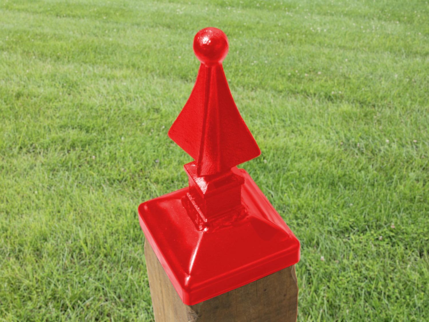 4x4 Quad Spear Post Cap (3.5 x 3.5 Post Size) - Madison Iron and Wood