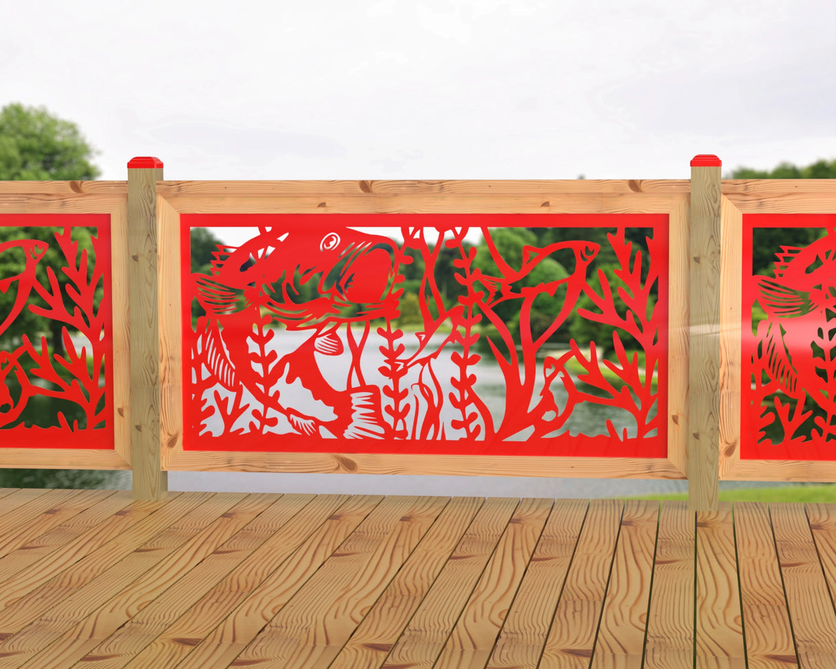 Bass Pond Railing Panel Insert - Madison Iron and Wood