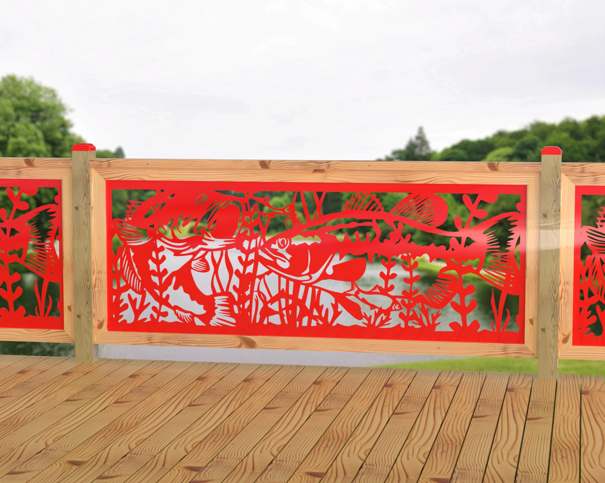 Bass Pond Railing Panel Insert - Madison Iron and Wood
