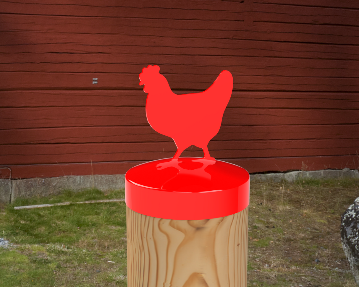 Chicken, Round Post Cap (4x4 Round Post Size) - Madison Iron and Wood