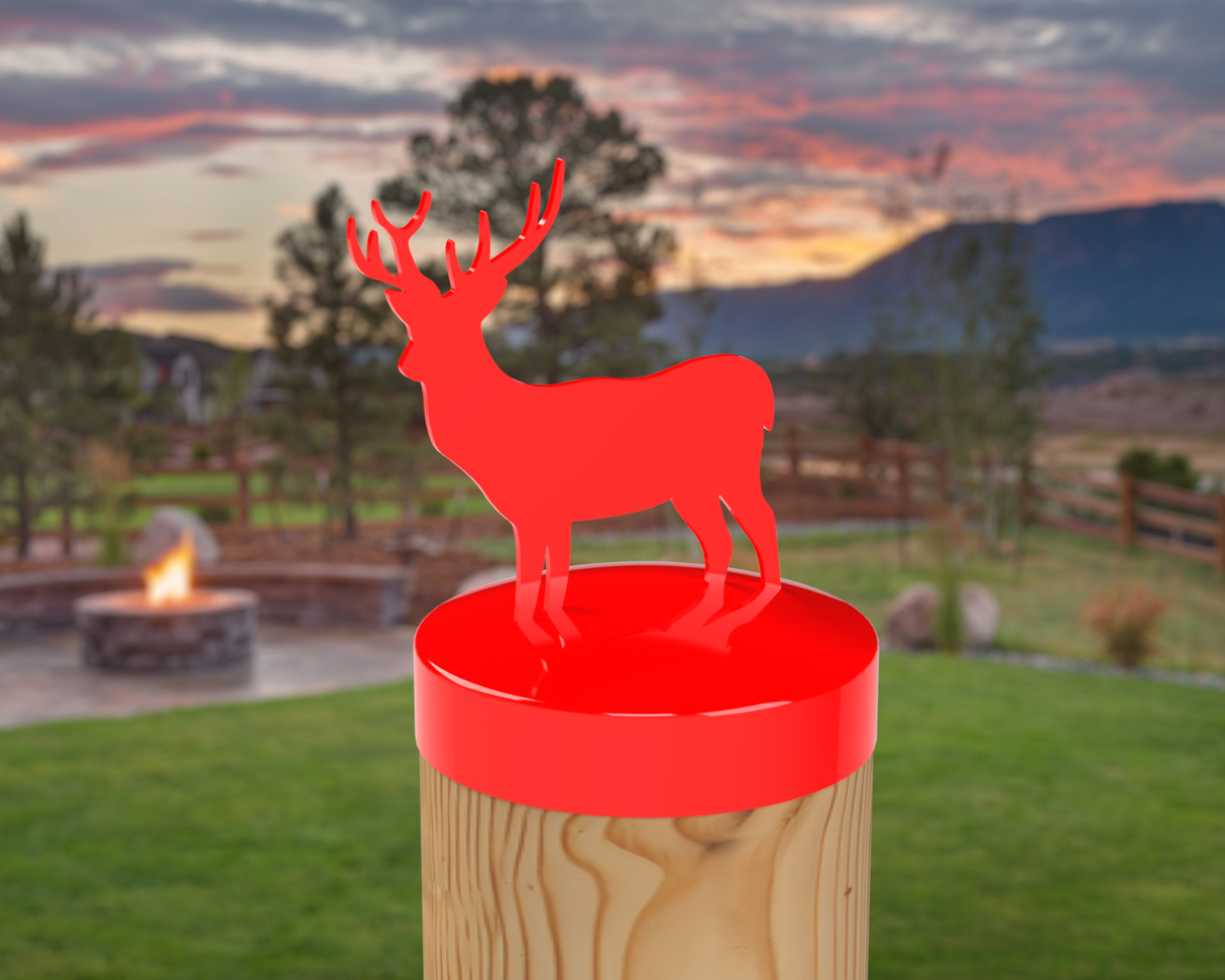 Deer, Round Post Cap (4x4 Round Post Size) - Madison Iron and Wood