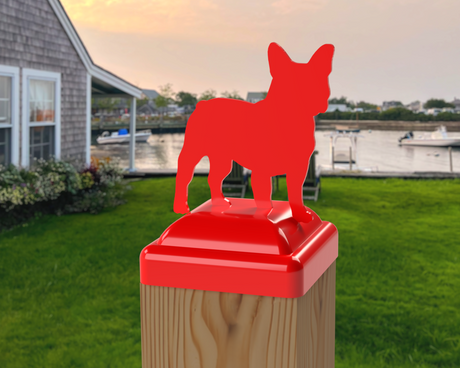 4x4 French Bulldog Post Cap (Fits 3.5 x 3.5 Post Size) - Madison Iron and Wood