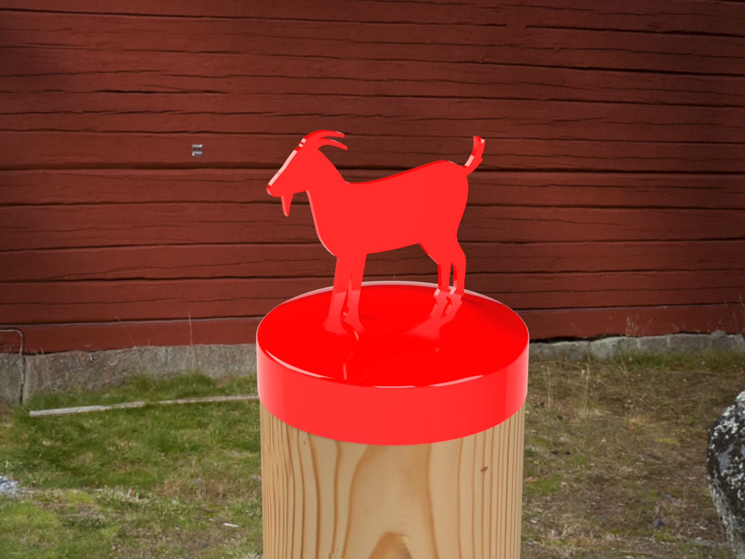 Goat, Round Post Cap (4x4 Round Post Size) - Madison Iron and Wood