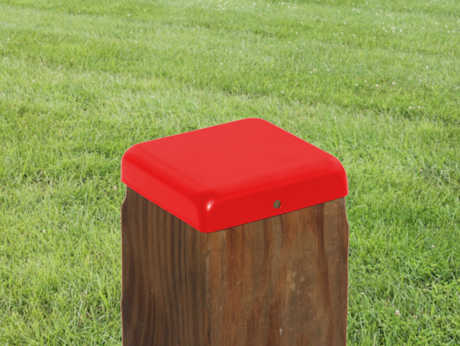 True 4x4 Flat Top Steel Post Cap - Madison Iron and Wood
