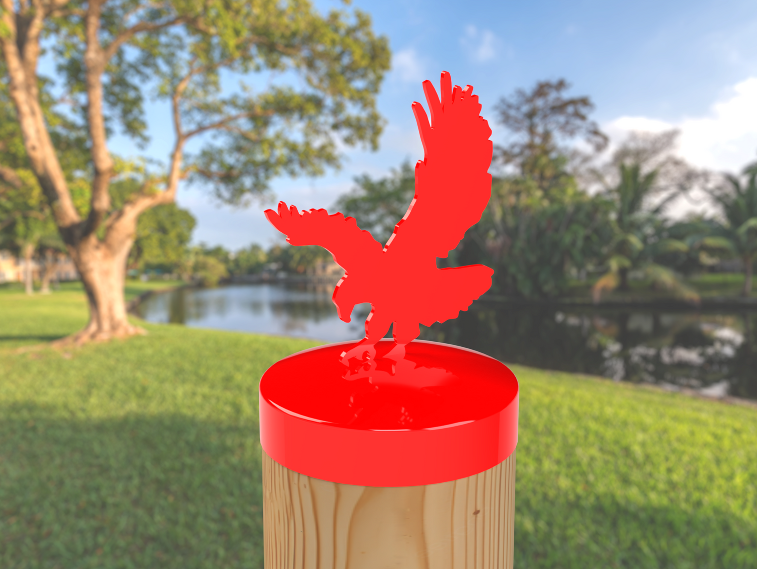 Eagle, Round Post Cap (4x4 Round Post Size) - Madison Iron and Wood