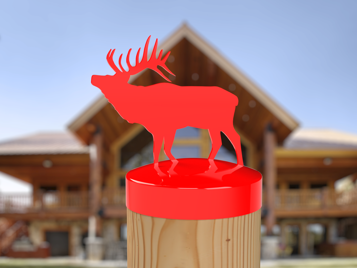 Elk, Round Post Cap (4x4 Round Post Size) - Madison Iron and Wood