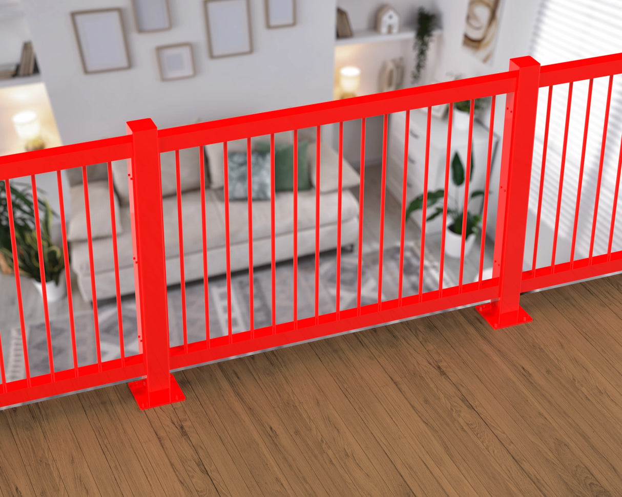 80"x30" - Round Spindle Railing Panel Insert - Madison Iron and Wood