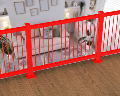 80"x30" - Round Spindle Railing Panel Insert - Madison Iron and Wood