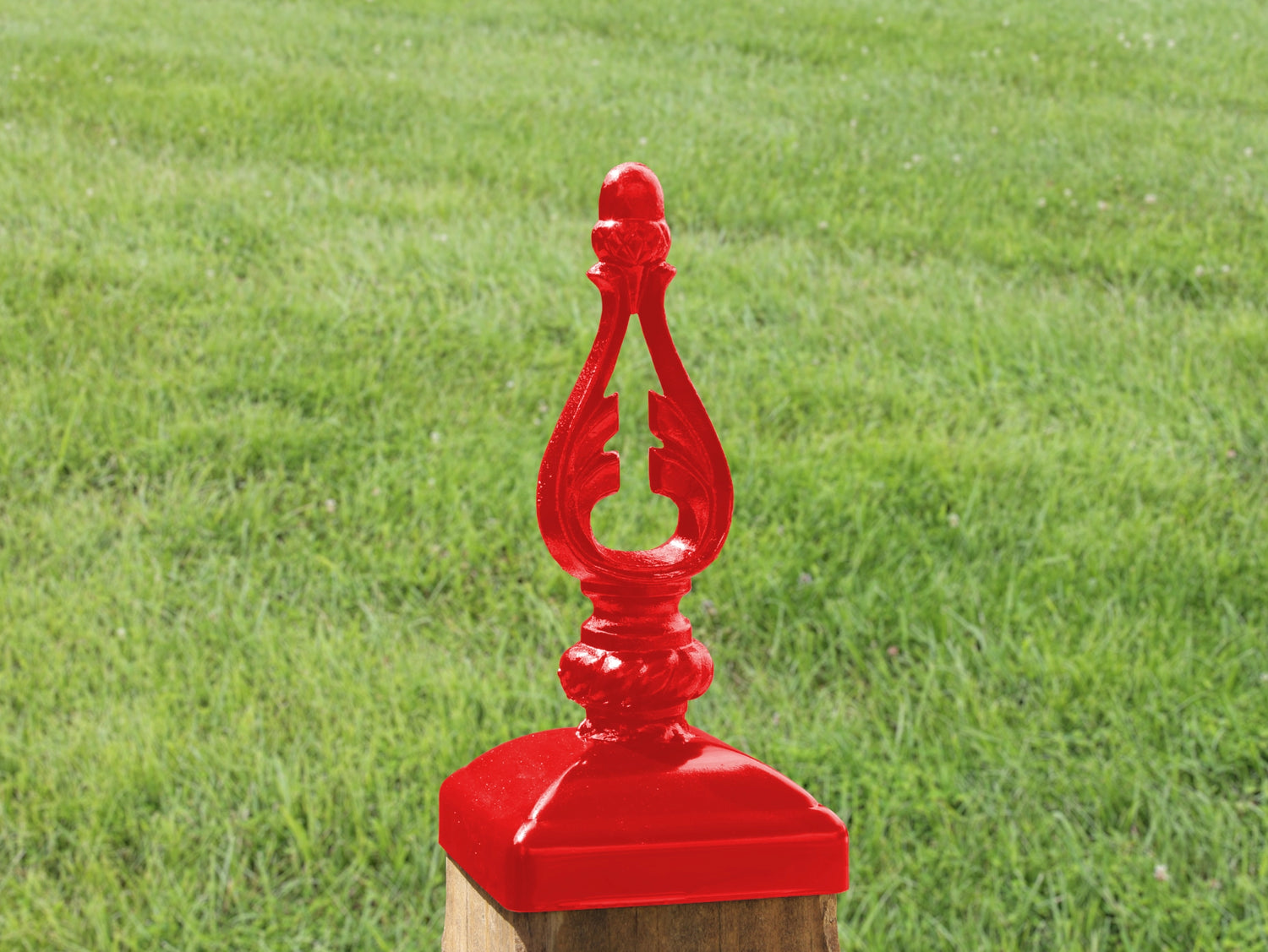 4X4 Wrought Iron Acorn Top Post Cap (Fits 3.5 x 3.5 Post Size) - Madison Iron and Wood