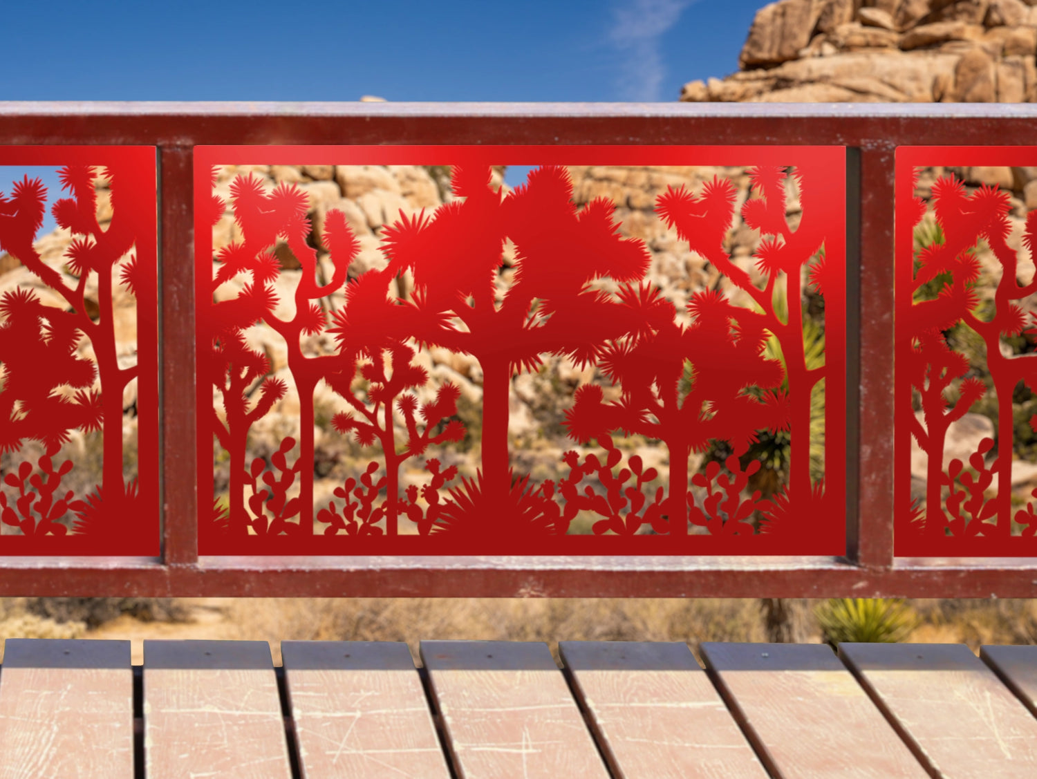80"x30" - Joshua Tree National Park Fence/Gate Panel Insert - Madison Iron and Wood
