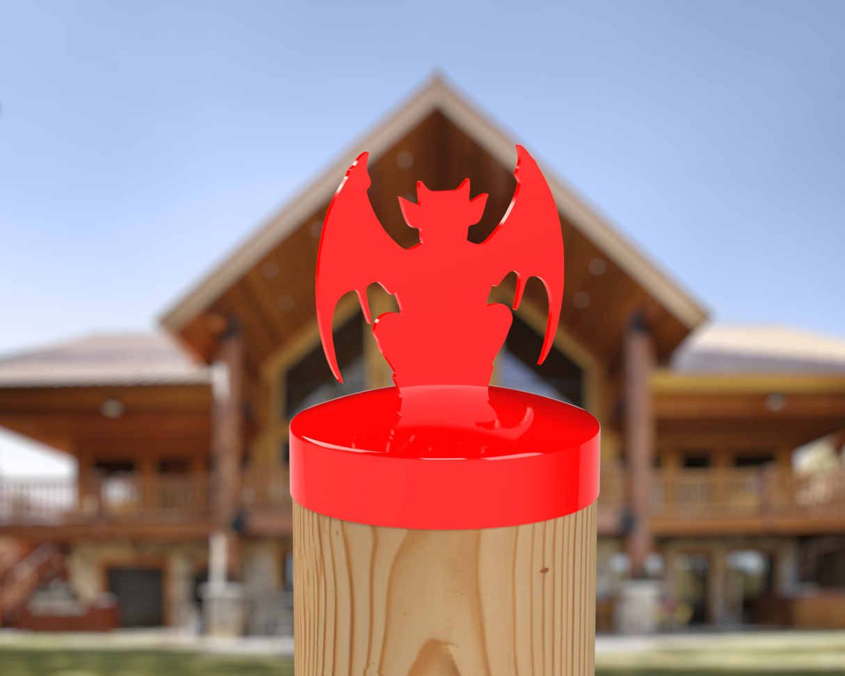 Gargoyle, Round Post Cap (4x4 Round Post Size) - Madison Iron and Wood