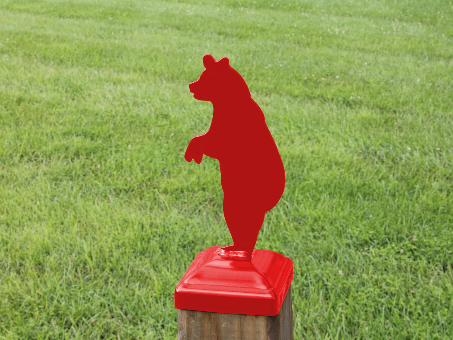 4x4 Bear Standing Post Cap (Fits 3.5 x 3.5 Post Size) - Madison Iron and Wood