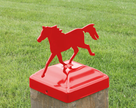 6X6 Trotting Horse Post Cap (5.5 x 5.5 Post Size) - Madison Iron and Wood