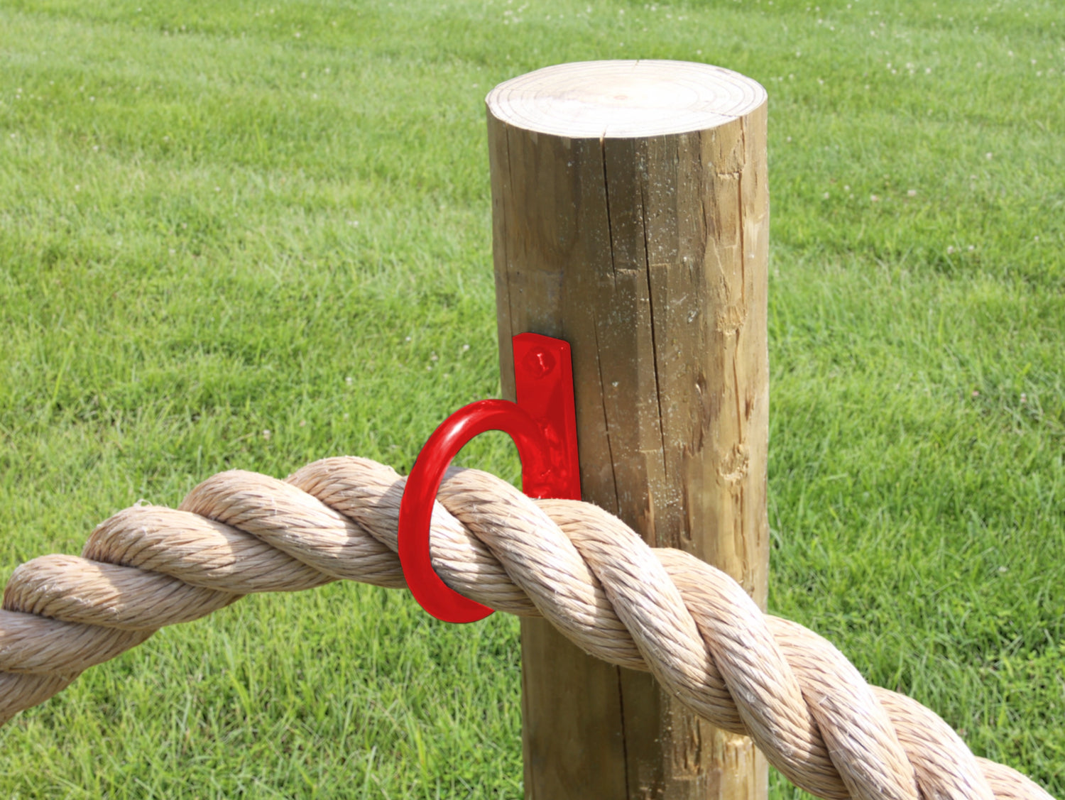 Heavy Duty Nautical Rope Ring, Narrow Body Fence Rings For Round Posts (3 sizes available) - Madison Iron and Wood