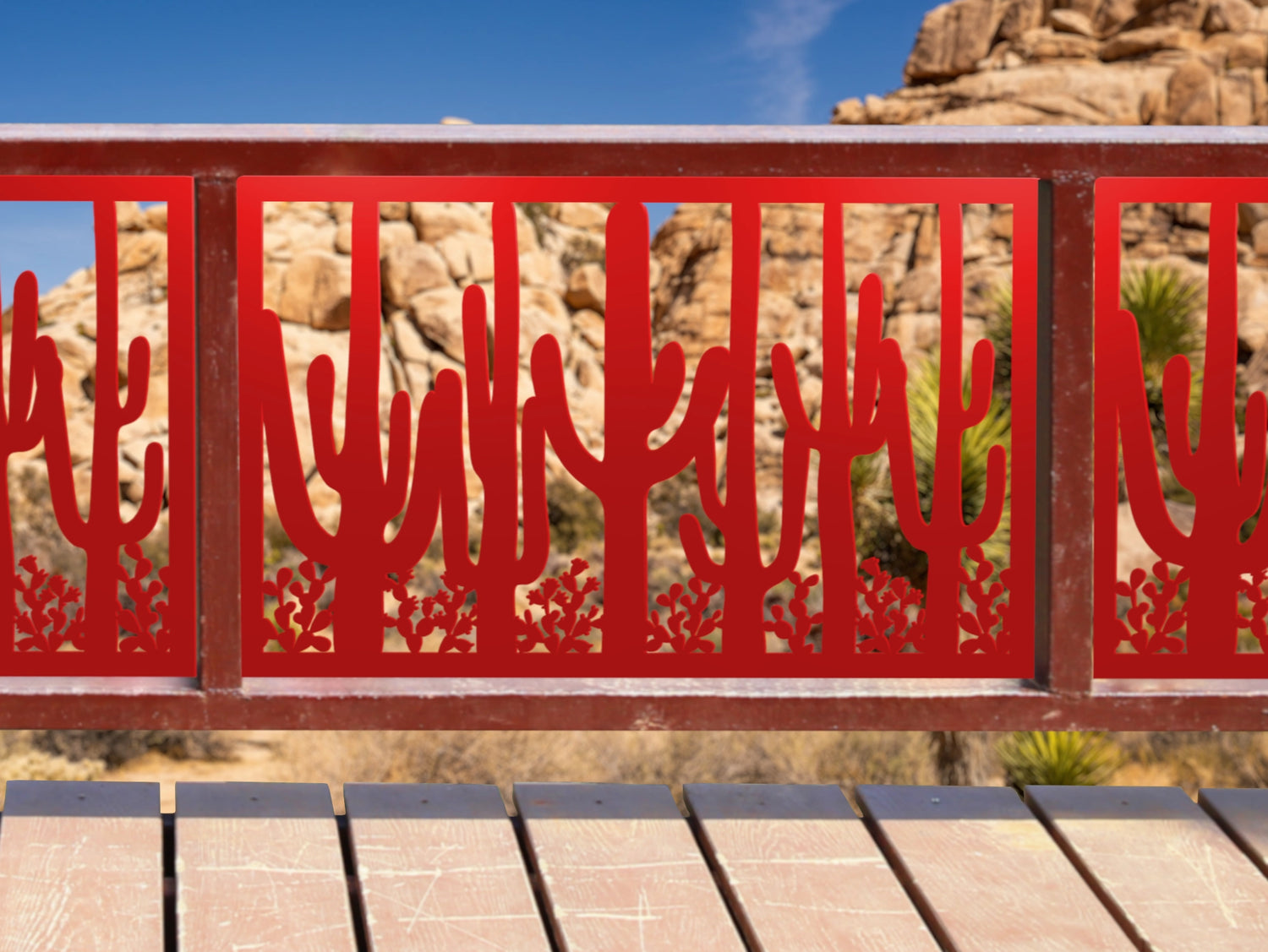 80"x30" - Saguaro National Park Fence/Gate Panel Insert - Madison Iron and Wood