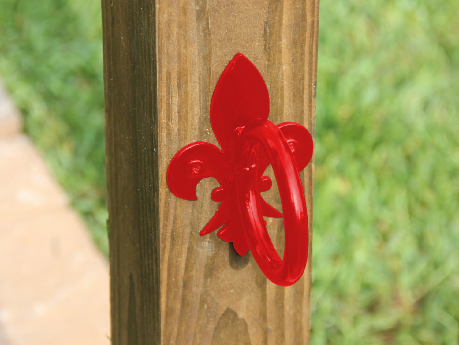 Fleur De Lis Nautical Rope Ring, String Light holder (3 sizes available) - Madison Iron and Wood