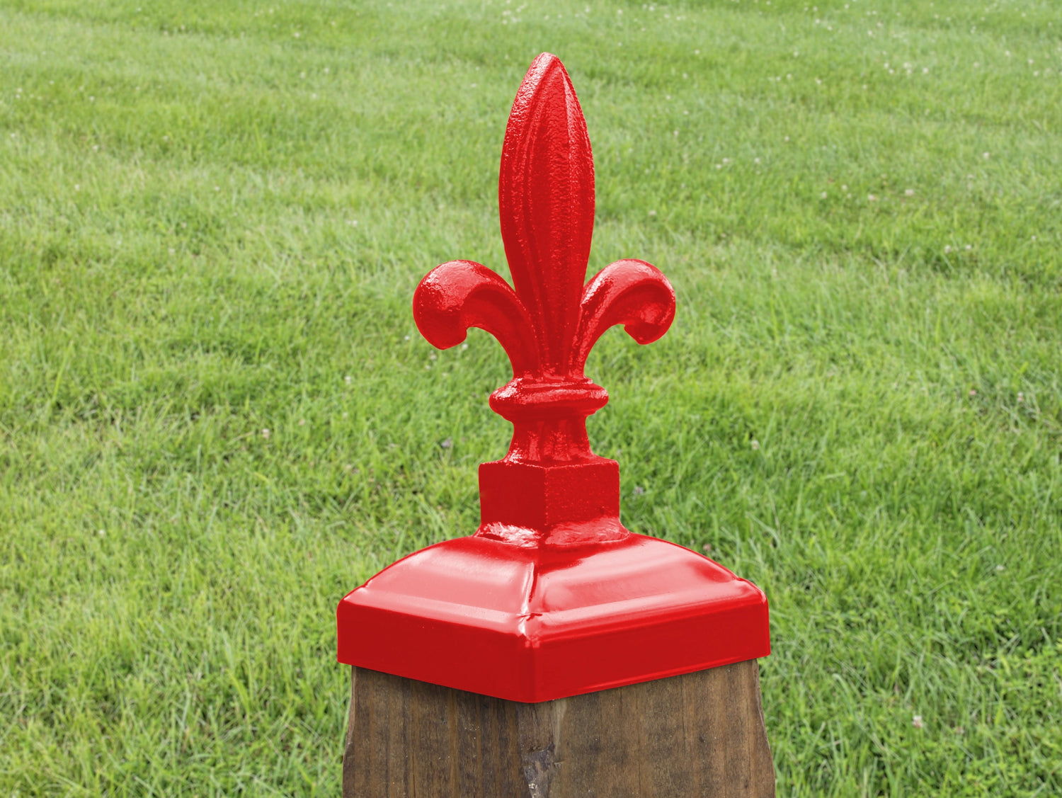 4x4 Budding Fleur-De-Lis Post Cap (3.5 x 3.5 Post Size) - Madison Iron and Wood