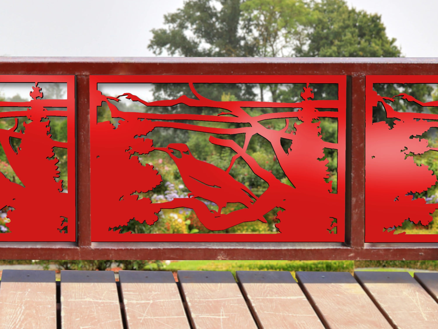 80"x30" - Bird Perching Fence/Gate Panel Insert - Madison Iron and Wood