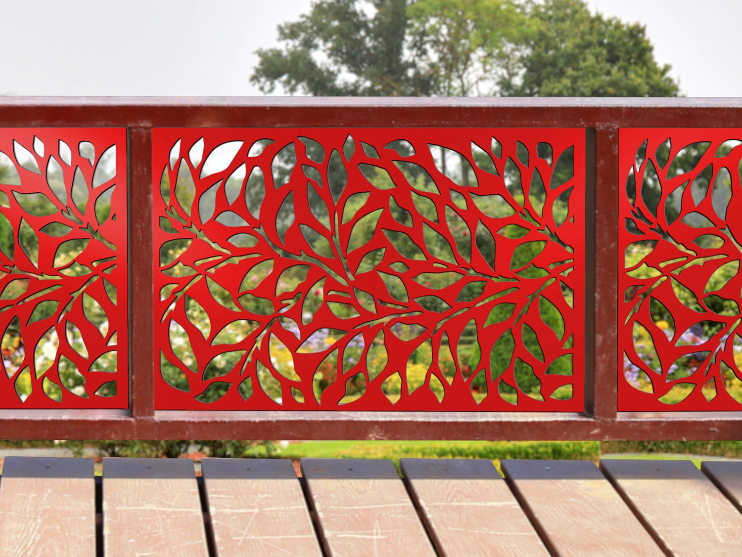 80"x30" - Tree Leaves Fence/Gate Panel Insert - Madison Iron and Wood