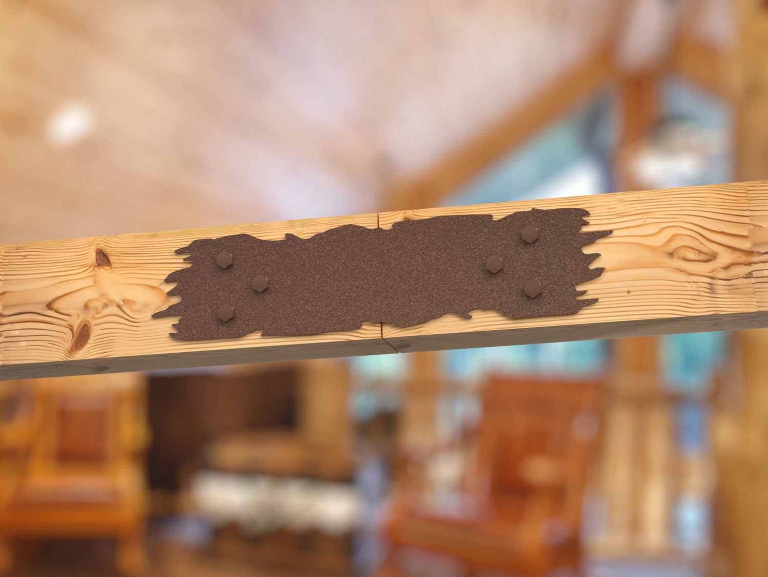 "Rough Wood" Metal Brackets For 4x4 Dimensional Lumber - Madison Iron and Wood