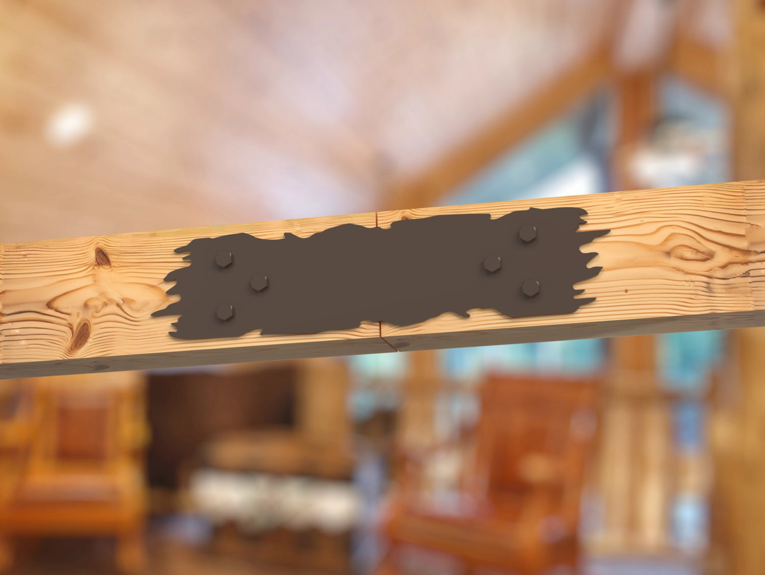 "Rough Wood" Metal Brackets For 4x4 Dimensional Lumber - Madison Iron and Wood