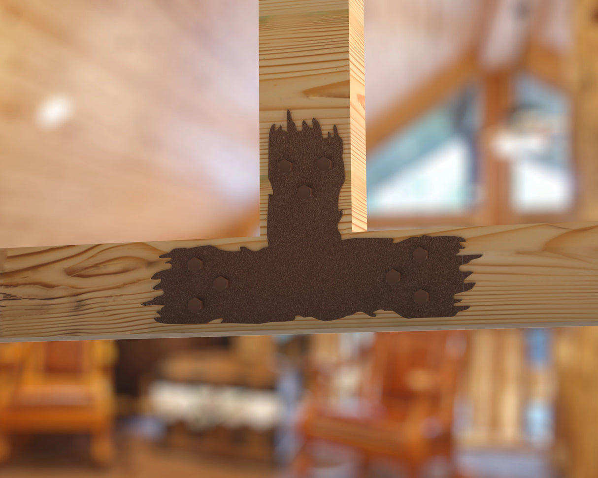"Rough Wood" Metal Brackets For 4x4 Dimensional Lumber - Madison Iron and Wood