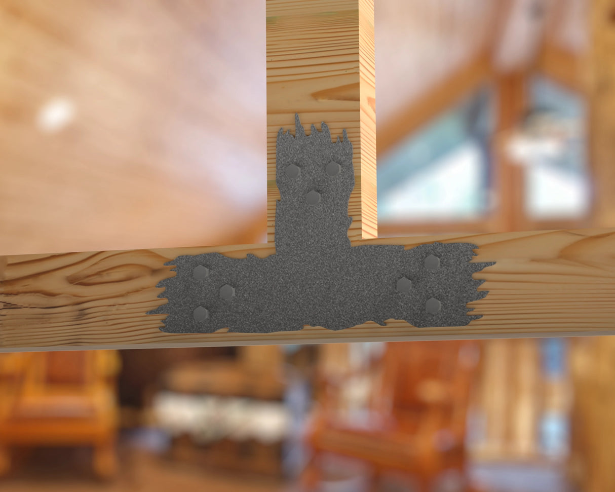 "Rough Wood" Metal Brackets For 4x4 Dimensional Lumber - Madison Iron and Wood