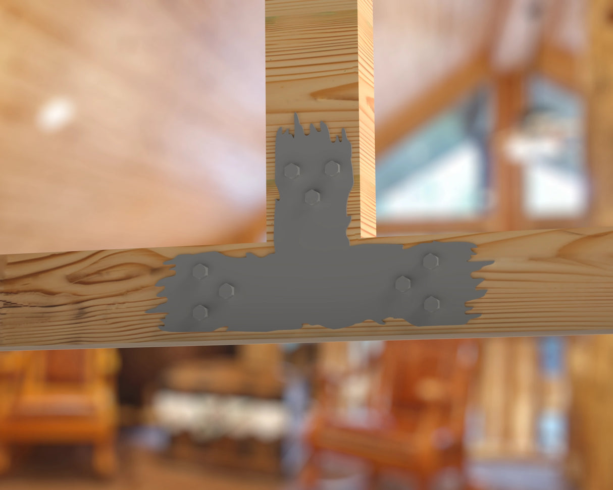 "Rough Wood" Metal Brackets For 4x4 Dimensional Lumber - Madison Iron and Wood