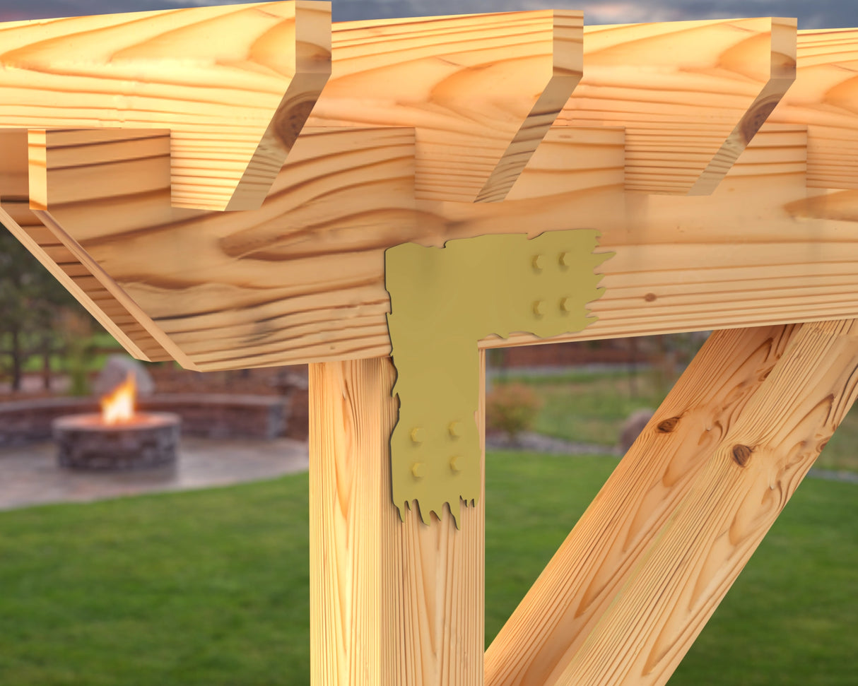 "Rough Wood" Metal Brackets For 4x4 Dimensional Lumber - Madison Iron and Wood